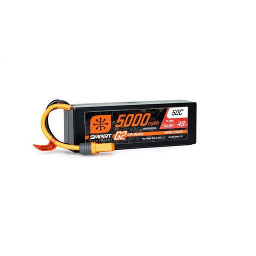 [ SPMX54S50H5 ] 5000mAh 4S 14.8V Smart G2 Lipo 50C Hard Case IC5