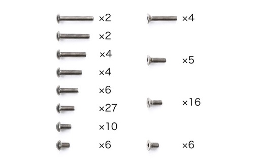 [ T47476 ] Tamiya TA08 PRO Titanium Screw Set