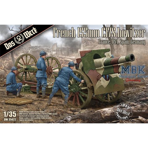 [ DW35022 ] Das werk French Schneider 155mm C17S howitzer  1/35