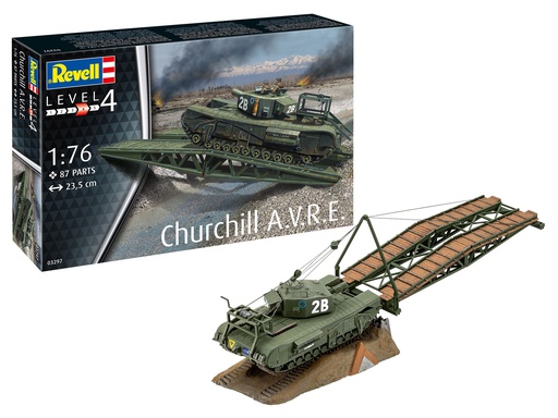 [ RE03297 ] Revell Churchill A.V.R.E. 1/76