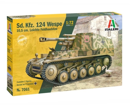 [ ITA-7061S ] Italeri Sd. Kfz. 124 Wespe 10,5cm. Leichte Feldhaubitze 1/72