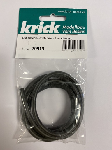 [ KR70913 ] Siliconendarm 3x5mm - 1m - zwart