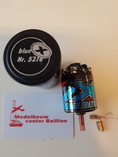 [ LRP5216 ] LRP brushed motor Blue X (met extra kooltjes)