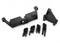 [ TRX-8240X ] Traxxas  Servo mount, 2-speed/ servo mount, T-Lock/ wire clips - trx8240x