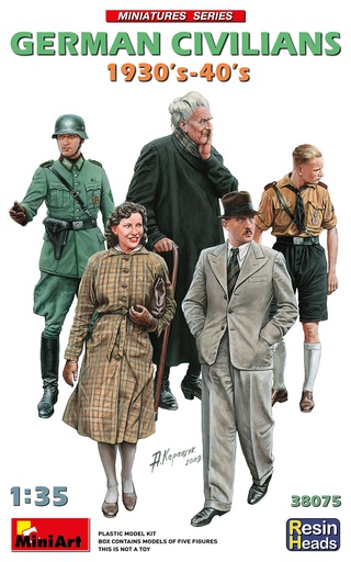 [ MINIART38075 ] Miniart German Civilians 1930's-40's 1/35