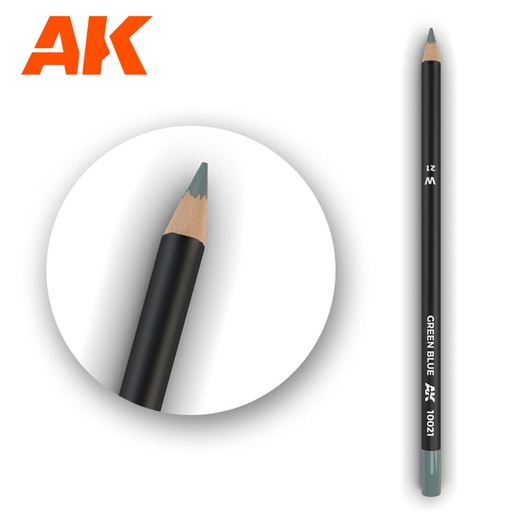 [ AK10021 ] Ak-interactive Weathering pencils Watercolor Pencil Green Blue 