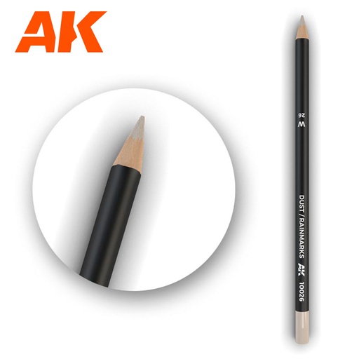 [ AK10026 ] Ak-interactive Weathering pencils Watercolor Pencil Dust-Rainmarks 