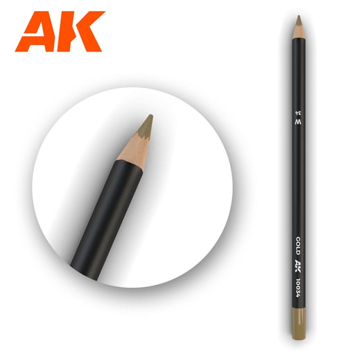 [ AK10034 ] Ak-interactive Weathering pencils Watercolor Pencil Gold 