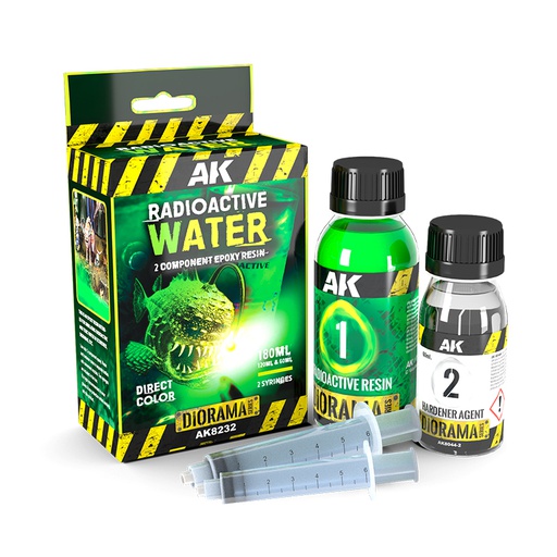 [ AK8232 ] Ak-interactive Dioramas RESIN RADIOACTIVE WATER COMPONENTS EPOXY RESIN 180 ML