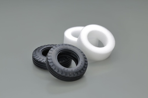 [ T51716 ] Tamiya ribbed &quot; rough ride&quot; Front  Tires  (w/inner sponge) 2pcs