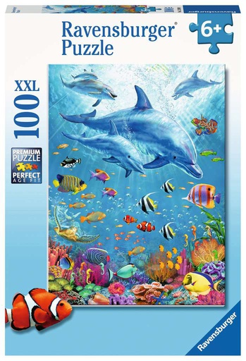 [ RAV128891 ] Ravensburger Bijeenkomst van dolfijnen (100stukjes)