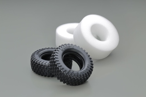 [ T51717 ] Tamiya block pin &quot;rough ride&quot;  Rear Tires (with inner sponge)