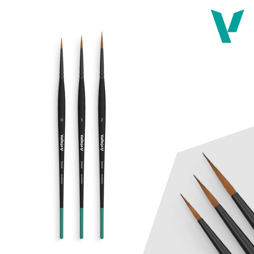 [ VALB02991 ] Vallejo Detail Design Set - Synthetic fibers (Sizes 0, 1 &amp; 2)