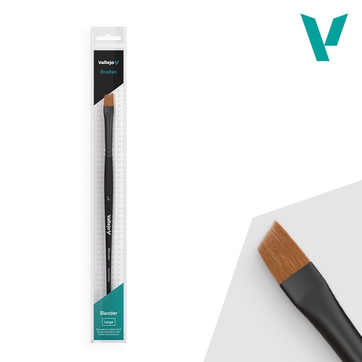 [ VALB05003 ] Vallejo Blender Flat Angled Synthetic Brush