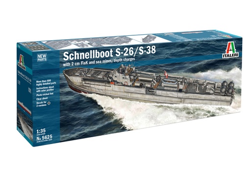 [ ITA-5625 ] Italeri Schnellboot S-26/S-38  1/35