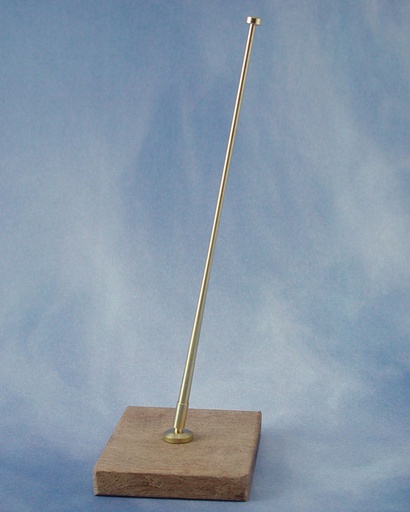 [ KR63432 ] Krick Brass flagpole with angled base (2 pieces)