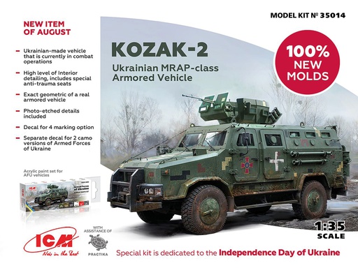 [ ICM35014 ] Kozak-2 Ukrainian MRAP-class Armored Vehicle 1/35