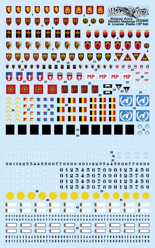 [ DACODCD3504 ] Belgian army division markings 1/72