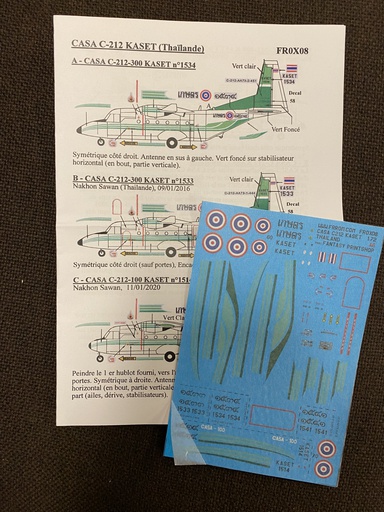 [ FRR0X08 ] Decals Casa C-212 Kaset 1/72