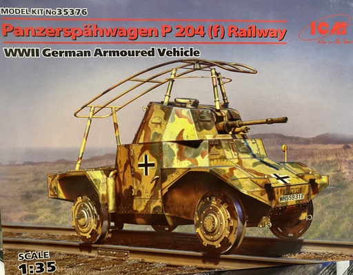 [ ICM35376 ] ICM Panzerspähwagen P204 (f) Railway - WWII German Armoured Vehicle
