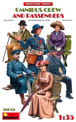 [ MINIART38092 ] Miniart Omnibus crew and passengers 1/35