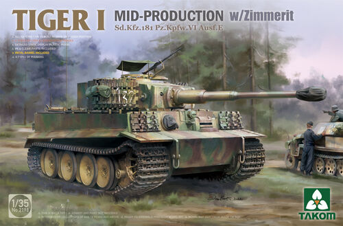 [ TAKOM2198 ]  TAKOM Tiger I mid-production w/zimmerit 1/35