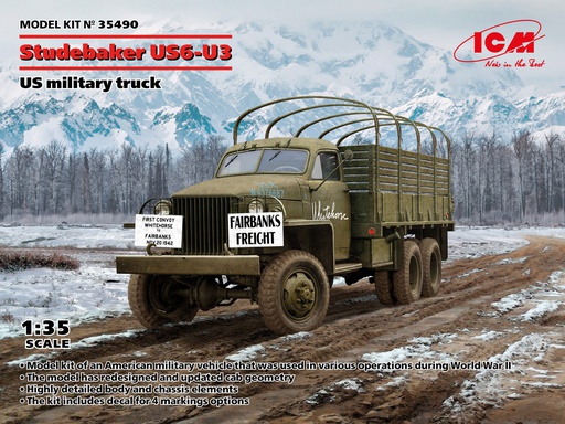 [ ICM35490 ] ICM Studebaker US6-U3 Us military truck 1/35