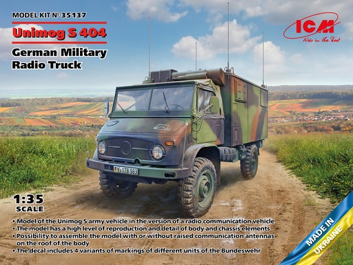 [ ICM35137 ] ICM Unimog S 404 German Military Radio Truck 1/35