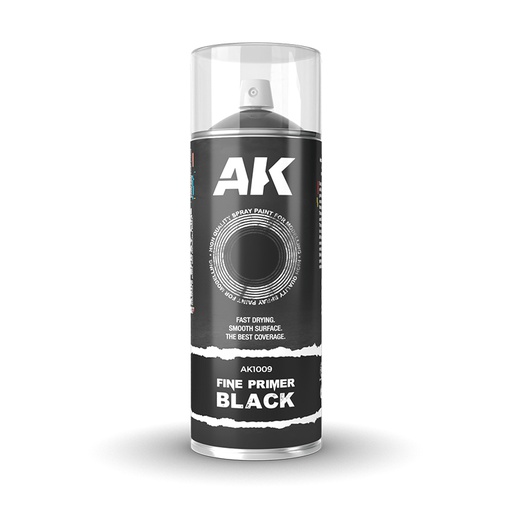 [ AK1009 ] Ak-Interactive Fine Primer Spray Black 400ml
