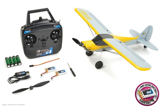 [ PROEZ-021 ] EZ-Wings - Mini Cub - RTF - Yellow - 450mm - 1+1 Li-Po Battery - USB Charger