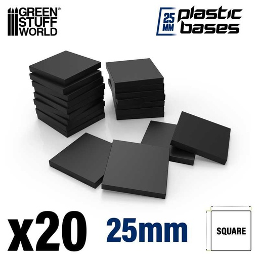 [ GSW9831 ] Green stuff world Plastic Square Bases 25mm