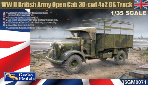 [ 35GM0071 ] Gecko Models WWII British Army Open Cab 30-cwt 4x2 GS Truck 1/35