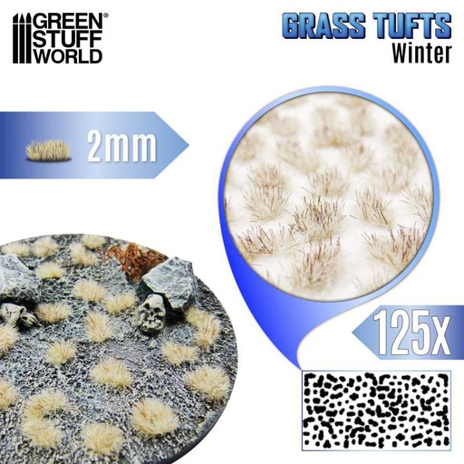 [ GSW12950 ] Green stuff world Static Grass Tufts 2 mm - Winter White