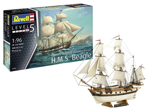 [ RE05458 ] Revell H.M.S Beagle 1/96