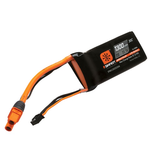 [ SPMX13003S30M ] 1300 mAh 3S 11.1V Smart Lipo Battery 30C IC3