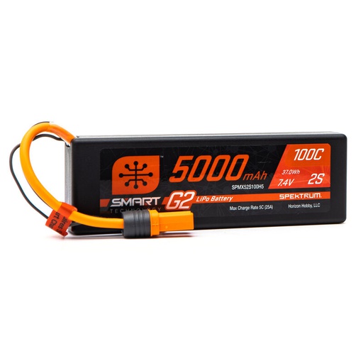 [ SPMX52S100H5 ] 5000 mAh 2S 7.4V Smart G2 Lipo 100C ; IC5