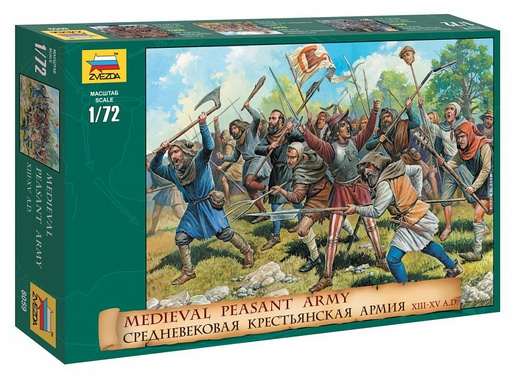 [ ZVE8059 ] Zvezda Medieval peasant army 1/72
