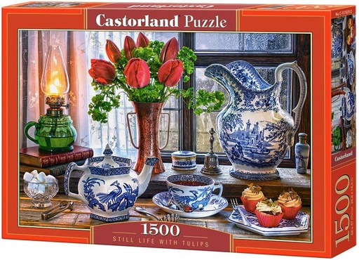 [ CASTOR151820 ] Castorland puzzle Still life with tulips (1500 stukjes)