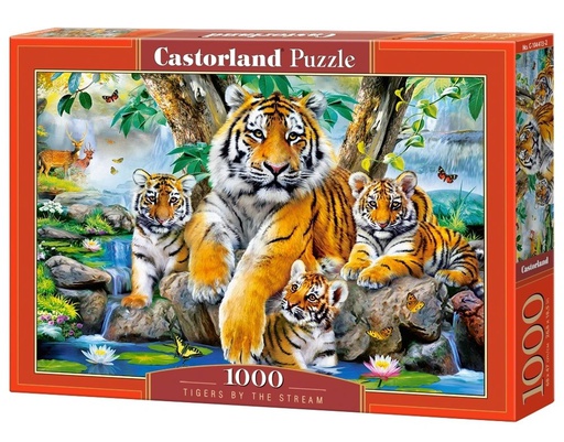 [ CASTOR104413 ] Castorland Tigers by the stream  puzzle  - 1000 stukjes