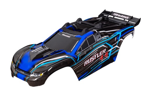 [ TRX-6740-BLUE ] Traxxas  Body, Rustler® 4X4, blue (painted, decals applied) (assembled with front &amp; rear body mounts and rear body support for clipless mounting) trx6740-blue