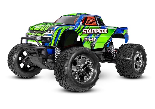 [ TRX-36254-8GRN ] Traxxas stampede 2WD brushed HD incl battery &amp; USB-C charger - Green - TRX36254-8GRN