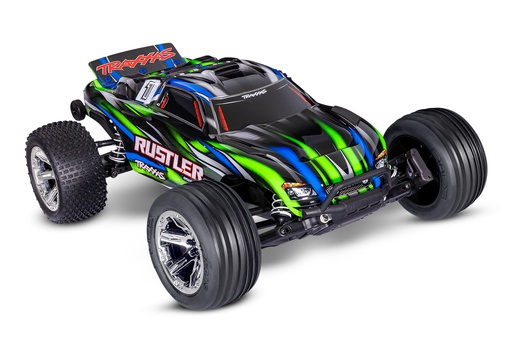 [ TRX-37354-4GRN ] Traxxas Rustler 2wd BL-2S HD Green - TRX37354-4GRN