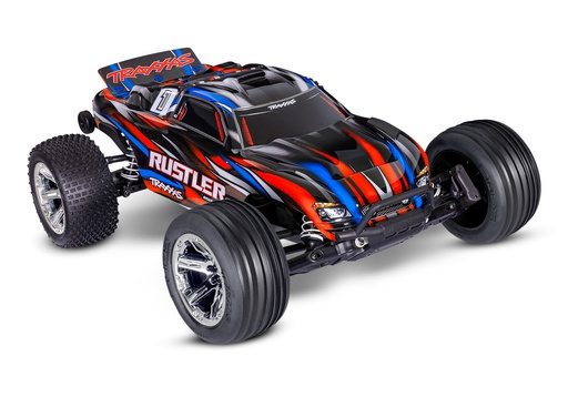 [ TRX-37354-4RED ] Traxxas Rustler 2wd BL-2S HD Red - TRX37354-4RED