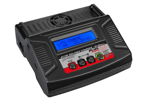 [ RC-CHA-212 ] RC Plus - Power Plus 80 Lader - AC-DC - 80W - 1x 6S Lixx - 15 Nixx - 20V PB