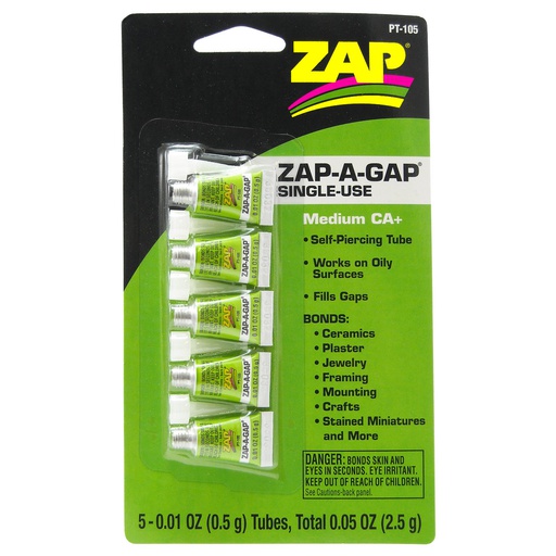 [ PT105 ] zap a gap Single Use 5 tubes 0.5g