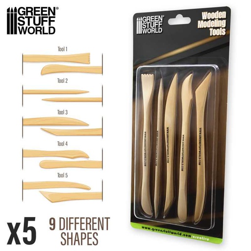 [ GSW4788 ] Green stuff world Wooden Modeling Tools