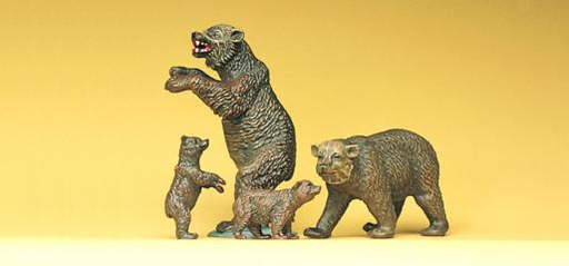 [ PRE20386 ] Preiser brown bears 1/87 HO