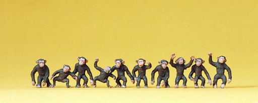 [ PRE20388 ] Preiser monkeys 10pcs  1/87  HO