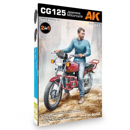 [ AK35027 ] AK Interactive CG125 Japanese Motorcycle 1/35