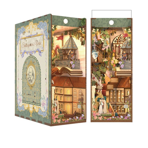 [ TONETQ129 ] Tonecheer 3D Puzzle Book Nook Kit &quot;Shakespeare's Verse&quot; DIY